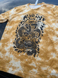 Cobra/skull, yellow tie die