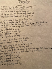 Feel This - Handwritten Lyrics